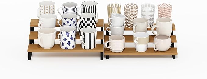 Furinno RAVEL Kitchen Countertop Organizer Set of 2, 3-Tier Nesting Metal Frame - Image 4