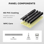 OUZUGIE WPC Acoustic Slat Wall Paneling, Living Room, TV Background, Study Room - Image 4