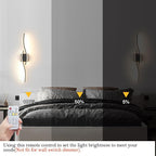 Daunton Modern Hardwired Wall Sconce Set of 2, LED Black Wall Light - Image 7