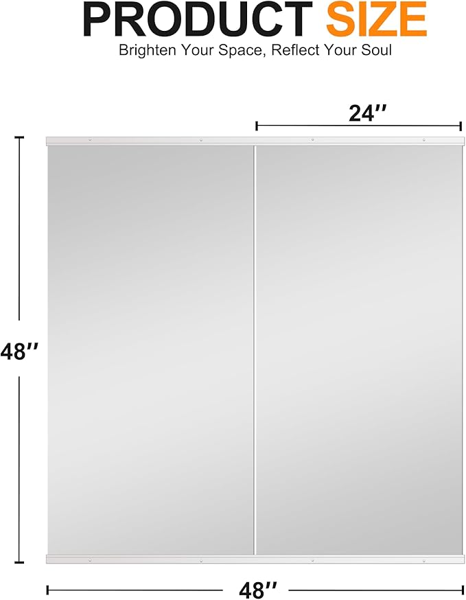 Delma Home Gym Mirror, Large Full Body Tempered Glass Frameless, Wall-Mounted - Image 5
