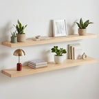 Homeforia 48 inch Natural Floating Shelf, High End Solid Real Wood 48inch Small by Homeforia