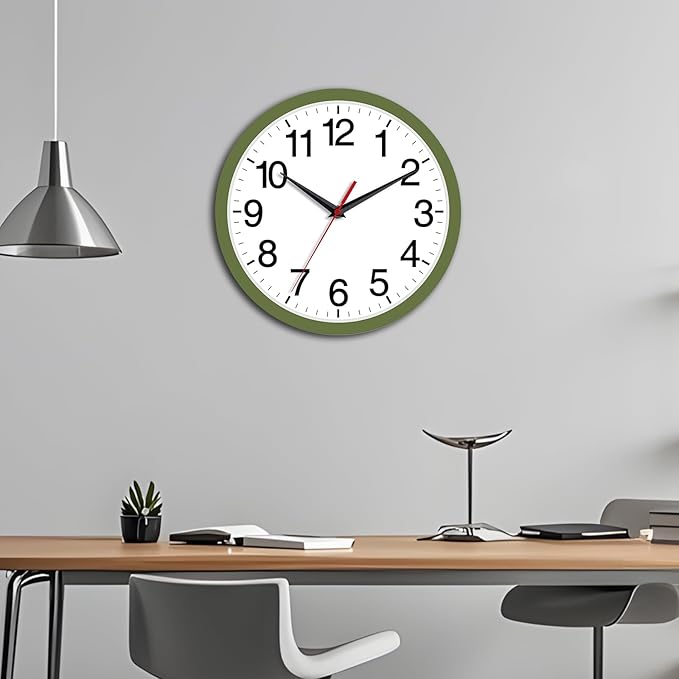 Rohioue Wall Clock Modern 8 Inch Battery Operated Silent Non Ticking Small - Image 8