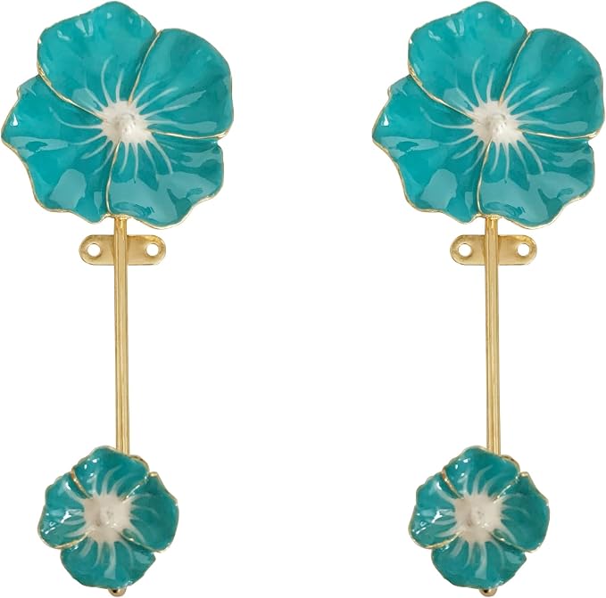 2 Pack Decorative Wall Hooks, Vintage Flower Shaped Metal Wall Hook by Pasiir