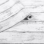 Arthome35.4 x 120 inches White Gray, Peel and Stick Wallpaper, Wood Contact by ArthomeWALLDECOR