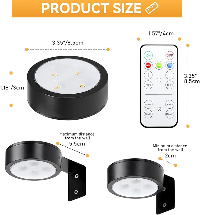 2-Pack Picture Light Battery Operated - Image 2