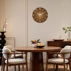 XFM Modern Wall Clock for Living Room Decor 24 Inch Large Brown Analog Wall - Image 4