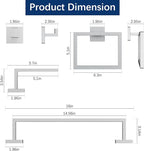 Brushed Nickel Towel Rack for Bathroom Wall Mounted, Bathroom Accessory Set - Image 4