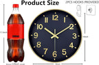 Modern Wall Clock, 10 Inch Digital Wall Clocks Battery Operated, Round Non - Image 3