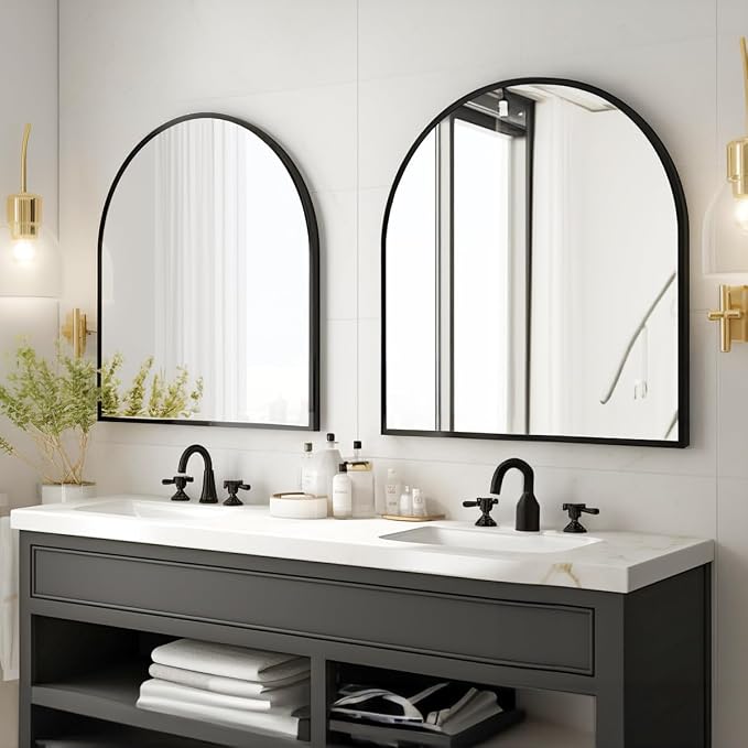XRAMFY Arched Bathroom Mirror 32" x 34" - Image 2