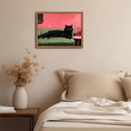 Cute Black Cat With Martini Wall Art Funny Animal Wall Decor Quirky Whimsical - Image 5
