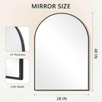 Arched Bathroom Mirror for Wall, HD Glass Over Sink for Bathroom - Image 7