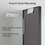 36”x 28” Black Bathroom Mirrors - Image 8