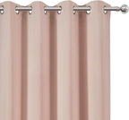 LEMOMO Blackout Curtains 66 x 95 inch/Blush Curtains Set of 2 Panels/Thermal - Image 6