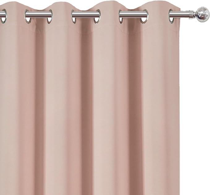 LEMOMO Blush Blackout Curtains 66 x 63 Inch Length/Set of 2 Curtain - Image 6