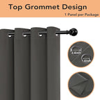 BONZER Room Divider Curtain Total Privacy Wall Grommet Thermal Insulated Wide - Image 3