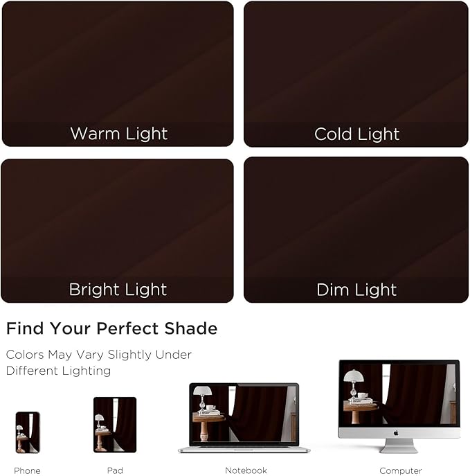 CUCRAF Blackout Curtains 108 inch Length 2 Panels Set, Rod Pocket Room - Image 4