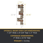 AZ Faux High-Density Polyurethane Faux Stone Interlocking Right Endcap - Image 3