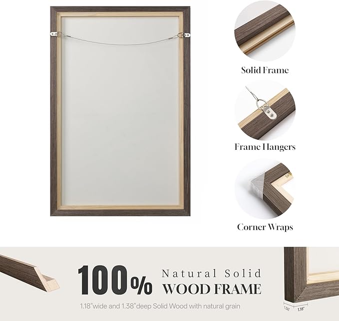 Extra Large Framed Black Abstract Wall Art - Image 6