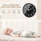 WISKALON 10 inch Wall Clock, Silent Non-Ticking Elegant Black Frame Wall Clock - Image 4