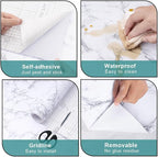 Arthome White Marble Contact Paper - Image 6