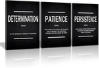 KAWAHONE Inspiration Quotes Wall Art, Motivational Determination Patience by KAWAHONE