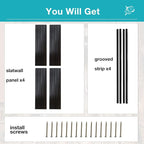 NeatiEase Slatwall Panel Wall Storage Systems, 4 x 4ft Slat Wall Paneling - Image 4