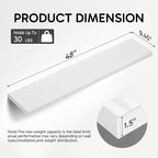 BAYKA Floating Shelves, 48 inches Long Heavy Duty Wall Mounted Rustic Wood - Image 3