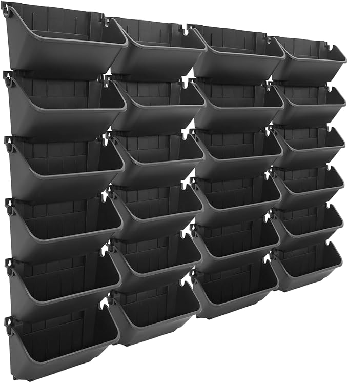 Vertical Wall Planter with 24 Pots, Hanging Garden Plant Flowerpot Holder - Image 8