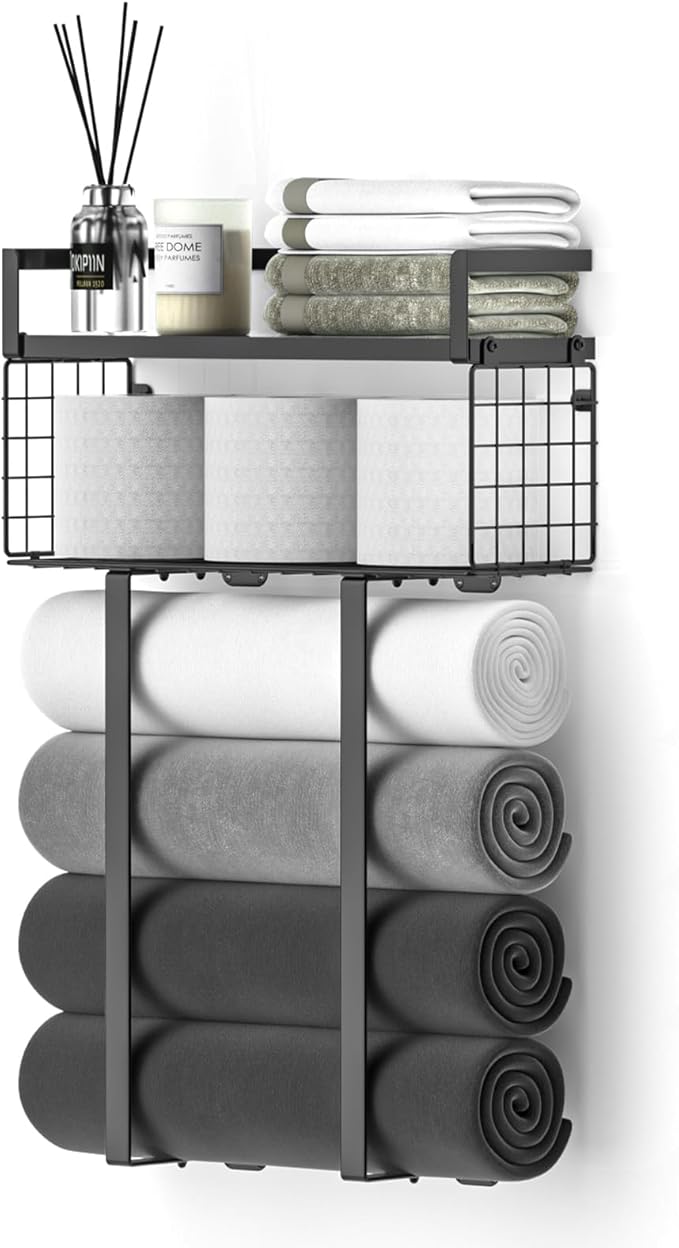 Xstydes Towel Racks for Bathroom, Metal Towel Holder - Image 8