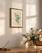 InSimSea Gold Bamboo Framed Canvas Wall Art, Vintage Olive Flower Botanical - Image 6