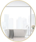 WallBeyond 24 inch Round Mirror Gold Circle Wall Mirror by WallBeyond