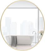 WallBeyond 24 inch Round Mirror Gold Circle Wall Mirror by WallBeyond