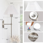 Wireless Wall Sconce Sets of 2, Pleated Shades Rechargeable Battery Operated - Image 5
