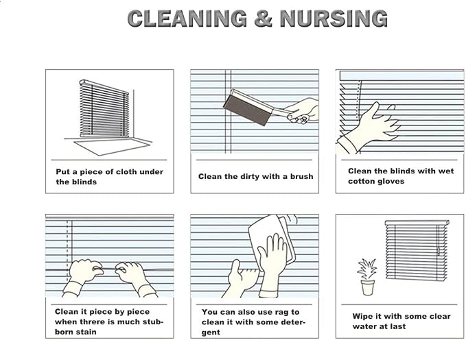 YIIBAII Mini Blinds Suitable for 28" W x 64" H Windows 1" Aluminum Horizontal - Image 9