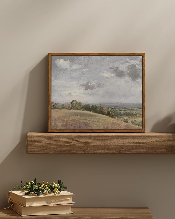 InSimSea Framed Canvas Wall Art Vintage Decor, Landscape Wall Art, Farmhouse - Image 2