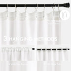 MIULEE Pure White Back Tab Blackout Curtains 108 Inch Long 2 Panels Set - Image 3