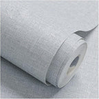 Fabric Peel and Stick Wallpaper Gray Faux Grasscloth Wallpaper Self-Adhesive by HellKitWallpaper