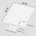 Neatsure Large Cork Board for Wall, 12 Panels Felt Tiles Tack Push Pin Board - Image 3