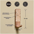 IndianShelf 10 LB- 12 Pieces Decorative Wood Adhesive Wall Hooks–Boho Peel and - Image 7