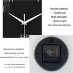 XNM Black Wall Clock Round 24 Inch Battery Operated Silent Wall Clock - Image 9