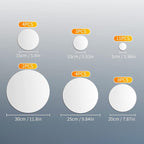 Shappy 32 Pcs Acrylic Mirror Wall Stickers Removable Round Wall Decal Circle - Image 2