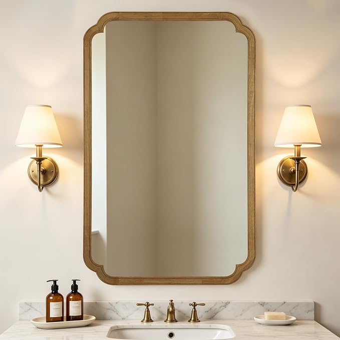 WallBeyond 30" x 48" Wood Bathroom Mirror by WallBeyond