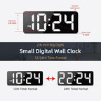 LED Digital Wall Clock with Large Display, Big Digits, Auto-Dimming, 12/24Hr - Image 2