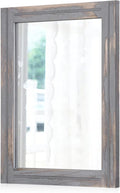 AAZZKANG Wood Framed Mirror Rectangular Rustic Wall Mirrors Decorative Large by AAZZKANG