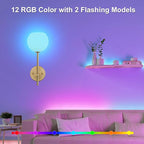 Gold Battery Operated Wall Sconces Set of 2, Rechargeable Wireless Wall Lights - Image 3