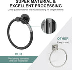 SetSail Towel Holder for Bathroom Wall Matte Black Towel Ring Stainless Steel - Image 4