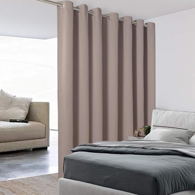 BONZER Room Divider Curtain Total Privacy Wall Noise Reducing Wide Blackout by Bonzer