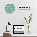 Roymnie Wall Clock Green, Silent Wall Clocks Battery Operated 8 Inch-Modern Non - Image 7