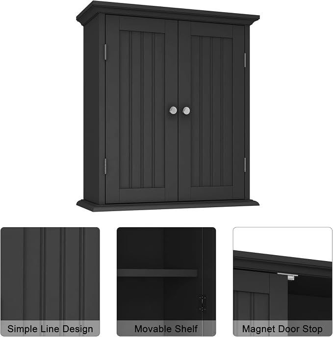ChooChoo Bathroom Wall Cabinet, Over The Toilet Space Saver Storage Cabinet - Image 4
