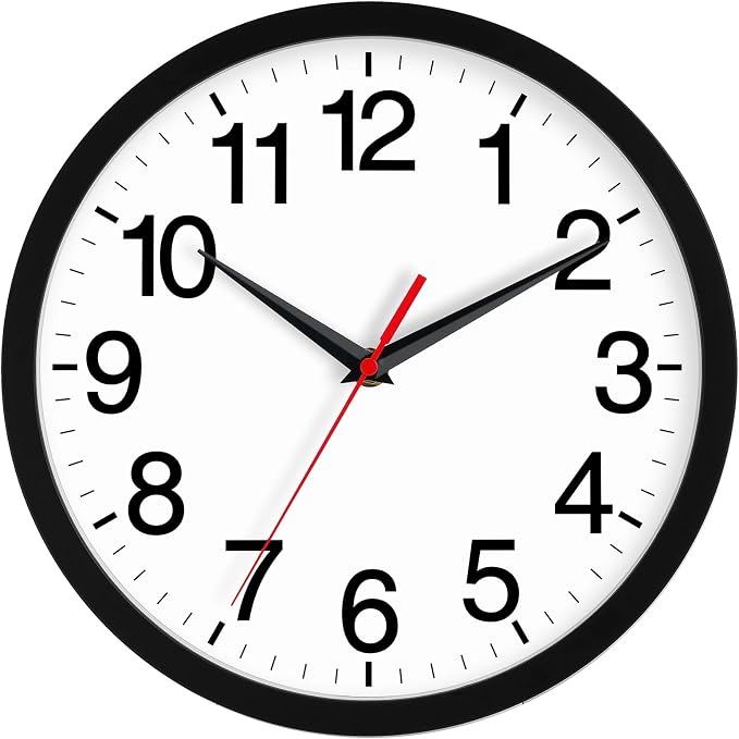 Rohioue 14 Inch Wall Clock Modern Battery Operated Silent Non Ticking Large by RohioueWallClock